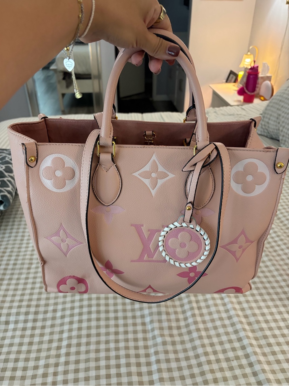 Louis Vuitton Blush Pink Monogram Tote with Charm